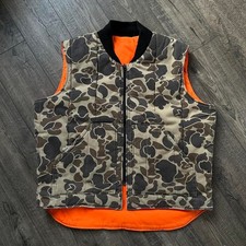 Rare Vintage 70s 80s Camo Reversible Walls Blizzard Puffer Duck Hunting Vest