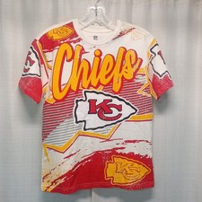 NFL Kansas City Chiefs Kids White Graphic T-Shirt Make Noise Tee Size M 10/12