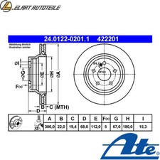 2x BREMSSCHEIBE 24.0122-0201.1 FÜR MERCEDES-BENZ CLS/Shooting/Brake E-CLASS 3.0L