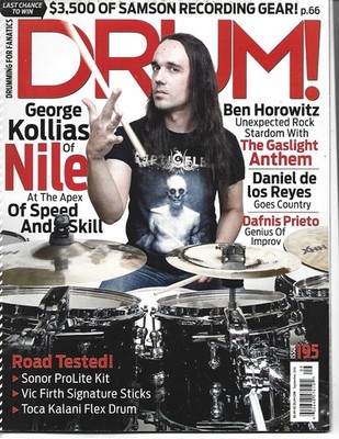 SEPTEMBER 2012 DRUM MAGAZINE NILE GEORGE KOLLIAS BEN HOROWITZ DANIEL DE LOS REYE
