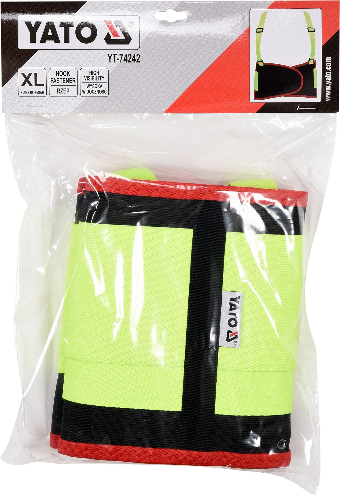 ✅Fits YATO NARZ�DZIA YT-74242 HIGH VISIBILITY BACK SUPPORT BELT,YELL ⭐UK Seller⭐ - Image 3