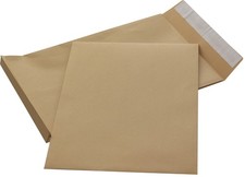 250 St. DIN C4 Faltentaschen braun 130 gr. Versandbriefumschl&auml;ge 20 mm Falte