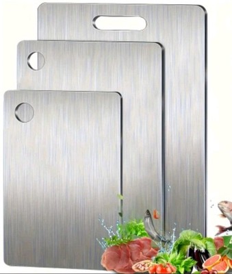 3 Piece Stainless Steel Cutting Board Set