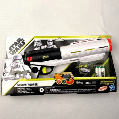 Star Wars Nerf Stormtrooper Triple Strike Blaster GlowStrike New In Box Toy