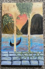 Hand painted acrylic painting on canvas 8 in x 12 in