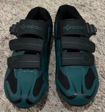 Kescoo Cycling Shoes Green/Black Mens Size 38