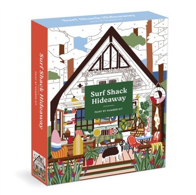 SURF SHACK HIDEAWAY PAINT BY NUMBER KIT by GALISON Mixed Media Self Help