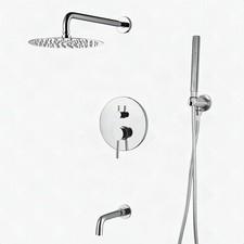 Eisen Home Mackenzie Rainfall Shower System Handheld Tub Spout Polished Chrome