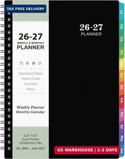 Planner 2026-2027 - Academic Planner 2026-2027, Weekly and Monthly, Jul 2026 - J