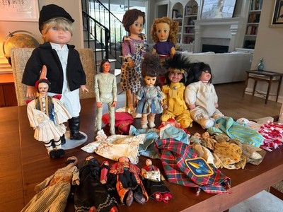 Vintage Doll Collection Lot Marx Geronimo Götz Greek Puppet Navajo Terri Lee