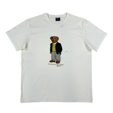  MINOR DEFECT Polo Ralph Lauren Men's Polo Bear T-Shirt - White - Size: X-Large