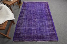 3,7x6,4 ft Turkish Rug, Vintage Accent Rug, P...