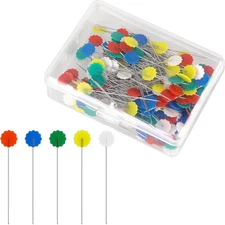 200pcs Flat Head Straight & Flower Head Pins - Sewing