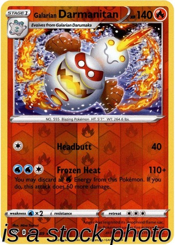 Galarian Darmanitan (28) 028/189 SWSH03: Darkness Ablaze Reverse Holofoil Pok...