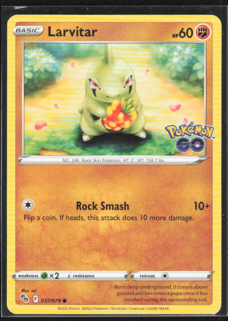 2022 Sword & Shield - Pokémon GO Larvitar Basic/Common #37
