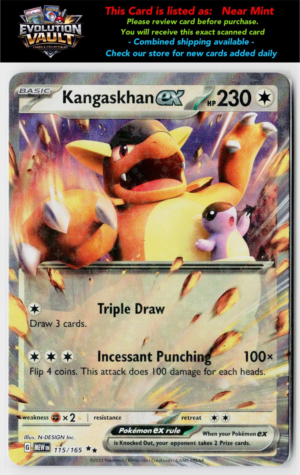 SV2a: Pokemon Card 151 #115/165 Kangaskhan ex