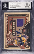 2009 PANINI CROWN ROYALE LIVING LEGENDS MATERIALS #7 MAGIC JOHNSON BGS AUTHENTIC
