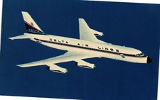 Vintage Delta Air Lines Convair 880 Jet Airliner Postcard Unused