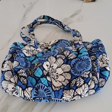 Vera Bradley Medium Crescent Shoulder Bag Blu...