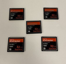 LOT OF 5 - SanDisk Extreme 32GB Compact Flash CF 60MB/s UDMA Black, GREAT PRICE