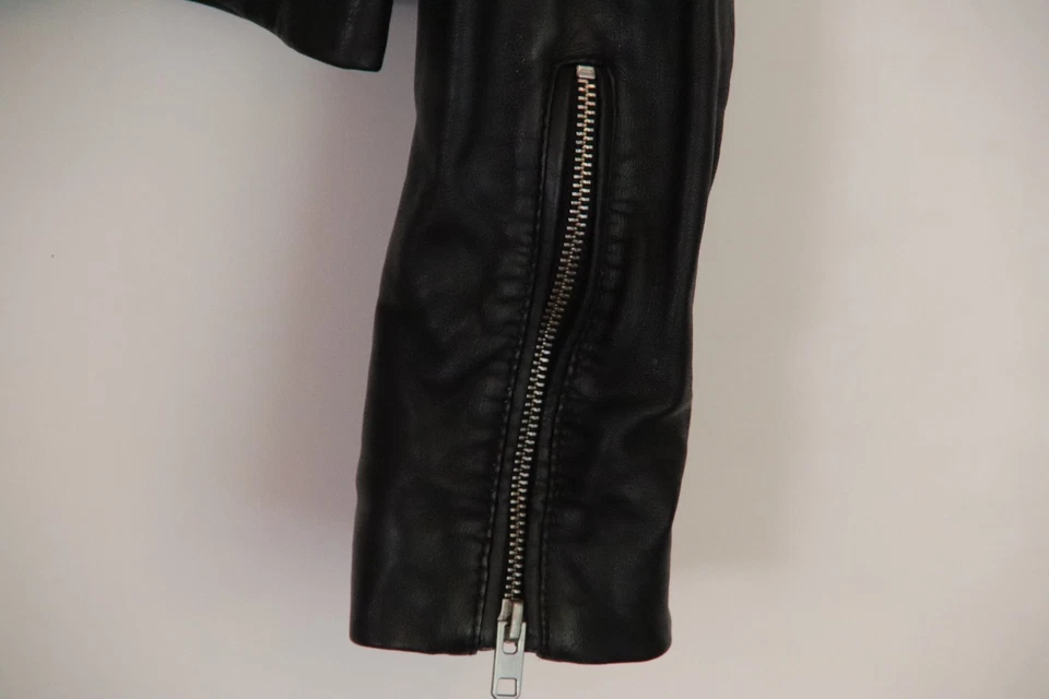 Jacke, Leder, Damen, schwarz, Gr. 40, Topshop - Bild 3 von 4