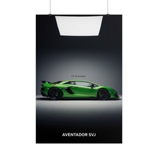 Lamborghini Aventador SVJ Poster – Green V12 Supercar Wall Art Print Decor