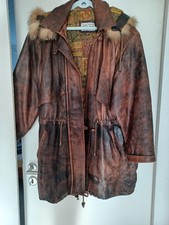 Damen Lederjacke mit Kapuze