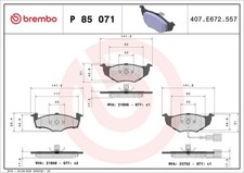 Bremsbelagsatz Vorne VW Ii-System für Skoda Fabia I 6Y Combi 6Y5 Praktik 99-15