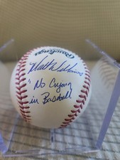 Matt Williams Signed Baseball With No Crying In Baseball Inscription