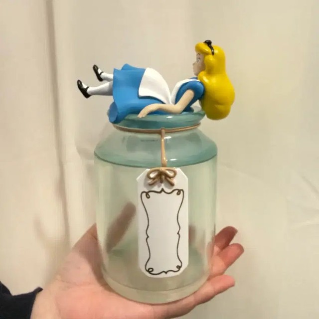 Disney Alice Glass Bottle Figurine Collectible Toy