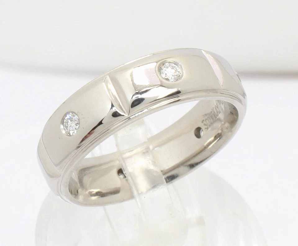 Anel de aliança de casamento SCOTT KAY 6,6 g paládio PD 950 VS/G e 0,30 ctw diamante tamanho 8 - Imagem 2 de 4