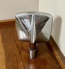 Vintage Chrome Roberk Square Rear View Side Mirror 2570-1