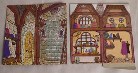 LEGO HARRY POTTER VTG BACKDROP LOT DIAGON ALLEY SHOP GRYFFINDOR HOUSE & POSTER