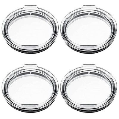 20 oz Tumbler Lids Replacement Spill-proof Splash 20oz-4pcs, Transparent 