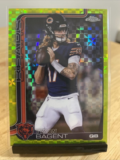 2025 Topps Chrome - Tyson Bagent #54 Lime Green X-Fractor
