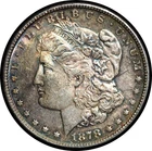 1878-S Morgan Dollar Pretty Rainbow Toning BU