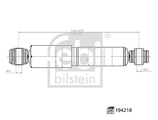 Febi Bilstein StoßDäMpfer Hinterachse, Links, Rechts FüR Vw-image