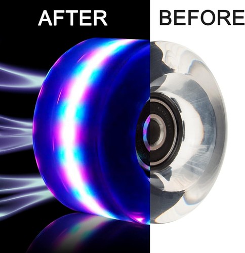 Glow Light Up Roller Skate Wheels , LED Core Outdoor Wheels , 32*58mm 8PCS - Picture 10 of 27