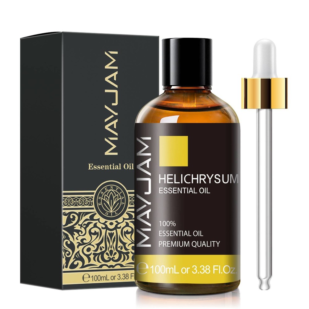 MAYJAM 100 mL Helichrysum Essential Oil 100% Pure Natural Therapeutic Grade Skin