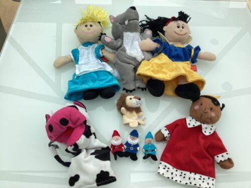 TELLATALE SNOW WHITE,CINDERELLA,WOLF HAND PUPPETS PLUS OTHER PUPPETS only £6.50 - Picture 1 of 5