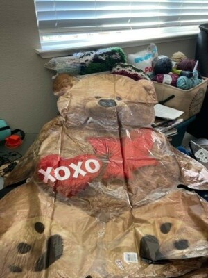 LRG SHP CUDDLY BEAR XO LOVE  Balloon Anagram New!!!