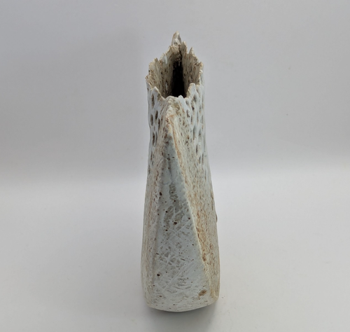 Alan Wallwork Stoneware Pottery Sliced / Pierced Segment Vase / Sculpture - Picture 6 of 19