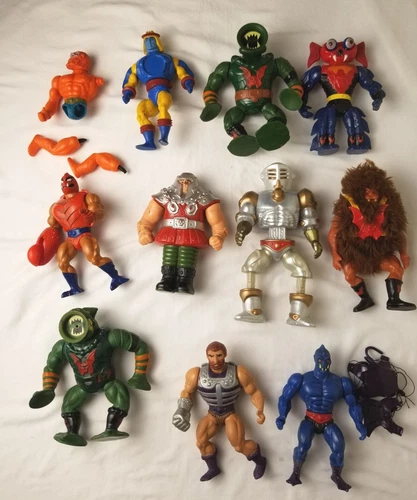 Large Lot of Vintage Masters of the Universe He Man MOTU Action Figures Mattel