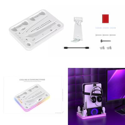 Charging Dock For PS5 pro/PS5 slim/PS5 Console Disc Digital Cooling Base w/ RGB
