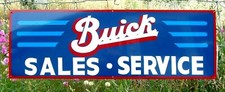 LG. Hand Painted OLD SKOOL Vintage Metal BUICK Car Pontiac Auto Dealership Sign