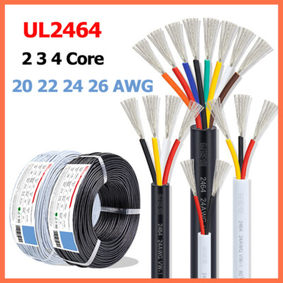 Multicore Flexible PVC Cable Wire 2/3/4 Core Signal Control Cable 20/22/24/26AWG
