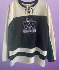 Rare Vintage Mighty Mac Sports NHL Los Angeles Kings Hockey Jersey Shirt XL