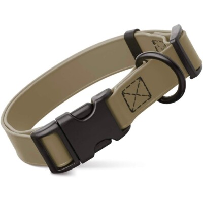 Desert Sand Biothane Dog Collar with QR Buckle W 3/4
