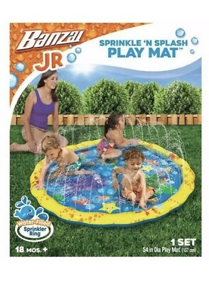 Banzai 54in-Diameter Sprinkle and Splash Play Mat brand new