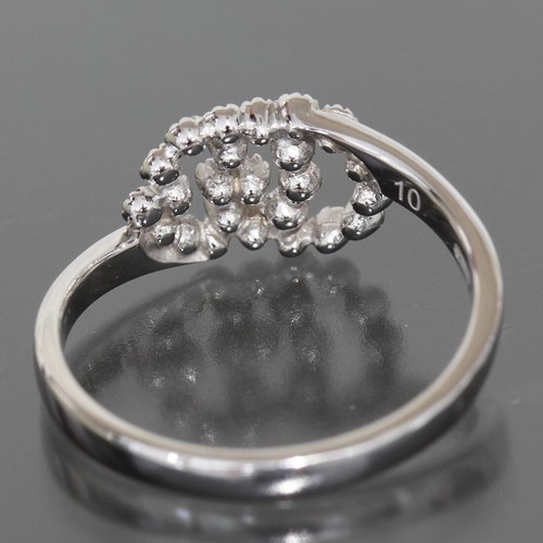 GUCCI GG Running Double G Ring US5.25 Topaz K18WG Newly Polished E1294 - Picture 3 of 5
